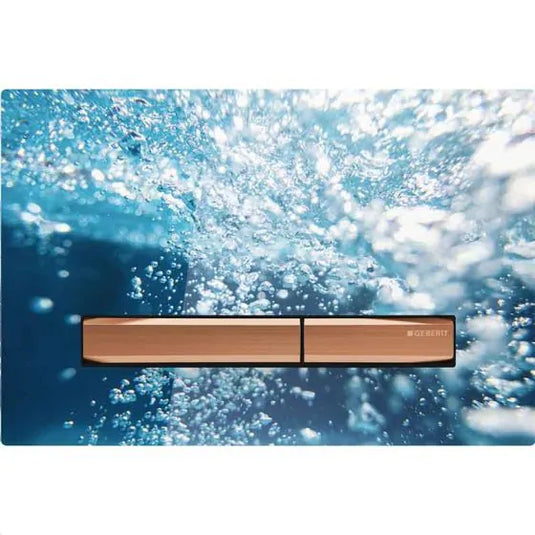 Geberit Sigma50 Square Dual Flush Plate Customisable & Red Gold | 115.670.00.2