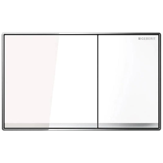 Geberit Sigma60 Dual Flush Plate White Glass | 115.640.SI.1