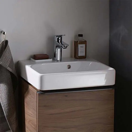 Geberit Smyle Square 450mm Cloakroom Basin 1 Tap Hole & Overflow | 500.222.01.1