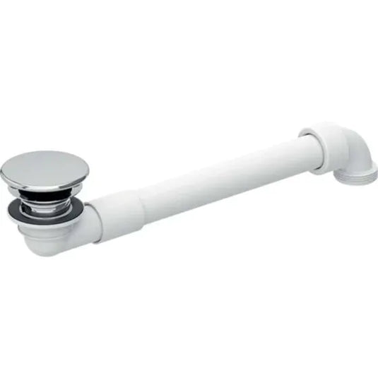 Geberit Space Saving Basin Waste with Free Outlet & Valve Cover Chrome | 152.081.21.1