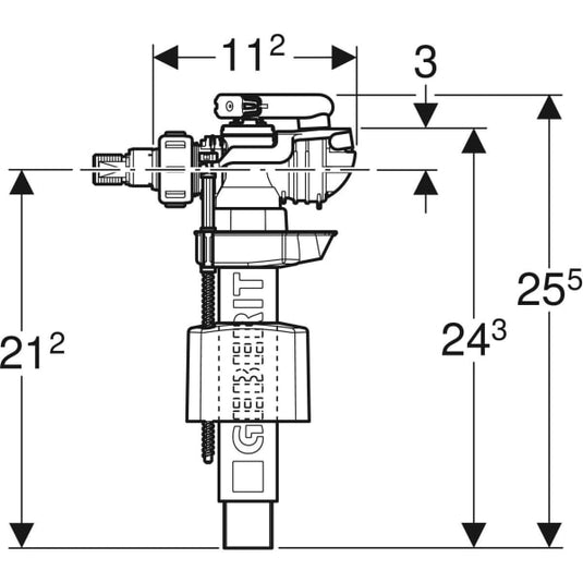 Geberit Type 380AG Fill Flush Valve 3/8" | 244.595.00.1