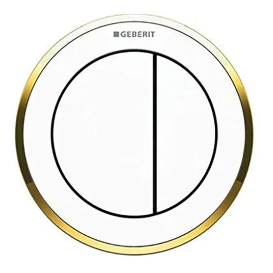 Geberit Type10 8cm Dual Flush Button Gold / White | 116.056.KK.1