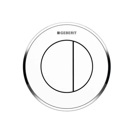Geberit Type10 8cm Dual Flush Button White / Gloss Chrome | 116.056.KJ.1