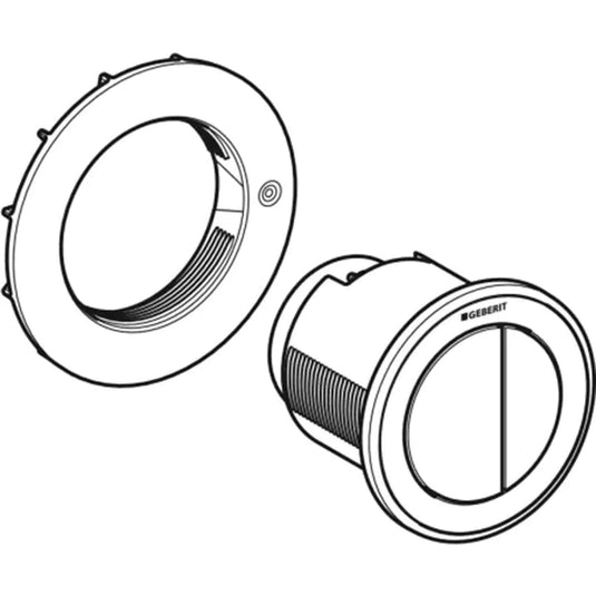 Geberit Type10 Furniture Pneumatic Dual Flush Button Matt Black | 116.057.16.1