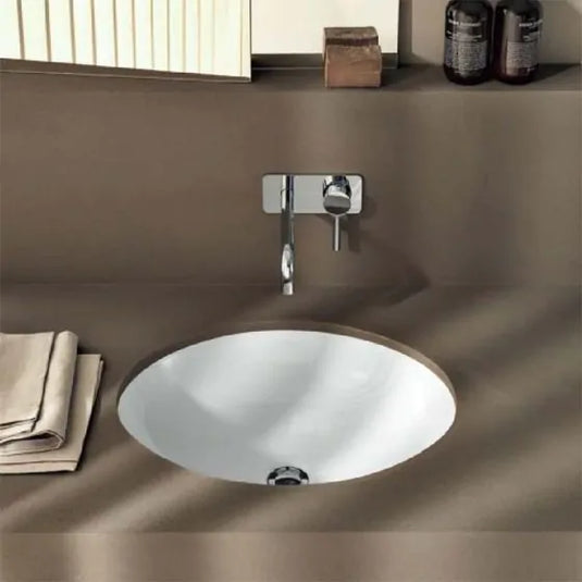 Geberit VariForm 330mm Round Under-Countertop Basin with Overflow | 500.744.01.2