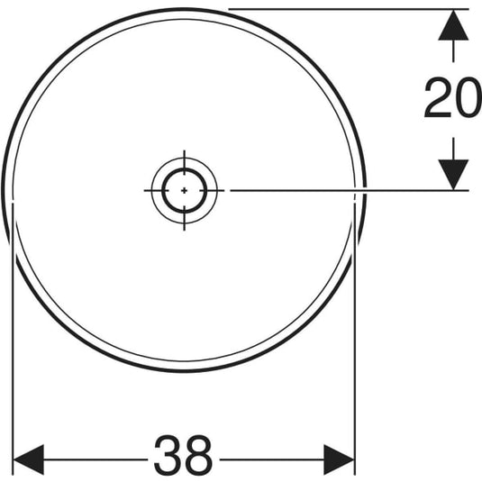 Geberit VariForm 400mm Round Countertop Basin White | 500.702.01.2