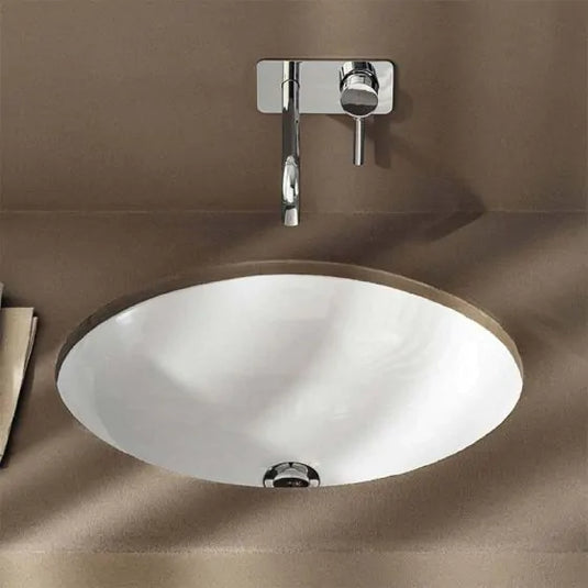 Geberit VariForm 420x330mm Oval Under-Countertop Basin with Overflow | 500.748.01.2