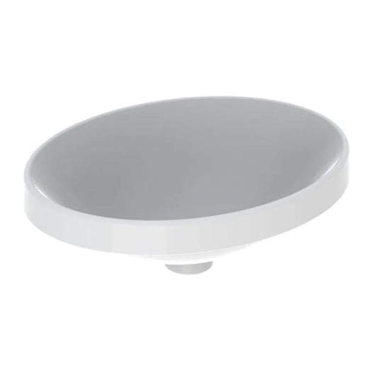 Geberit VariForm 500mm Oval Countertop Basin White | 500.710.01.2