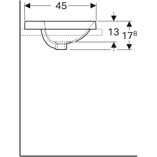 Geberit VariForm 550mm Oval Countertop Basin 1 Tap Hole & Overflow White | 500.720.01.2