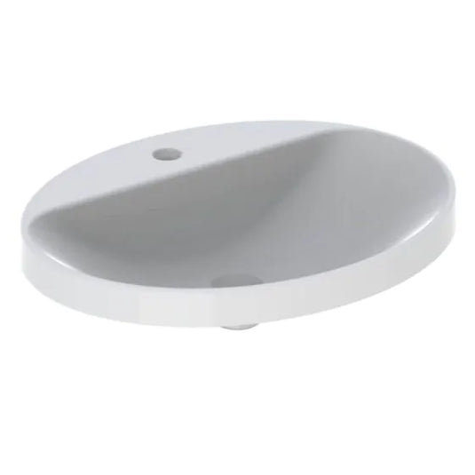 Geberit VariForm 550mm Oval Countertop Basin White | 500.722.01.2