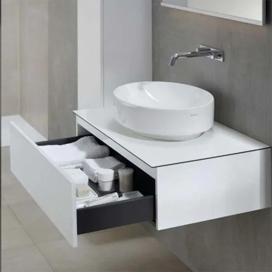 Geberit VariForm 550mm Oval Lay-On Countertop Basin White | 500.771.01.2