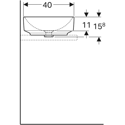 Geberit VariForm 550mm Oval Lay-On Countertop Basin White | 500.771.01.2