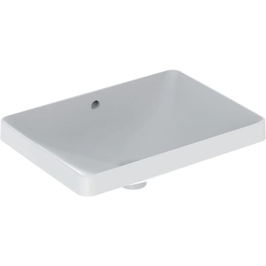 Geberit VariForm 550mm Rectangular Countertop Basin with Overflow White | 500.736.01.2
