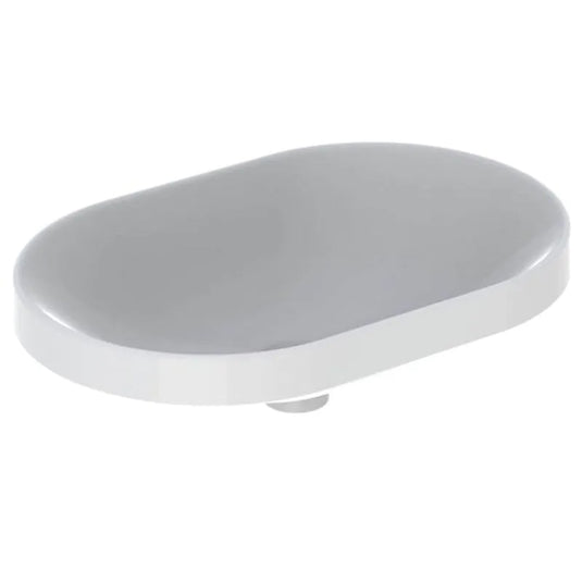 Geberit VariForm 600mm Elliptic Countertop Basin White | 500.730.01.2