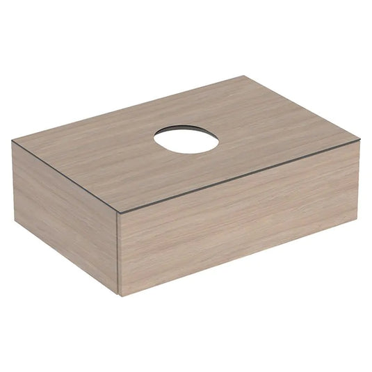 Geberit Variform 750mm Vanity Unit 1 Drawer Shelf & Trap Oak | 501.163.00.1