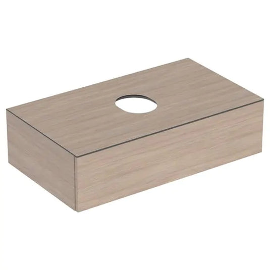 Geberit Variform 900mm Vanity Unit 1 Drawer Shelf & Trap Oak | 501.169.00.1