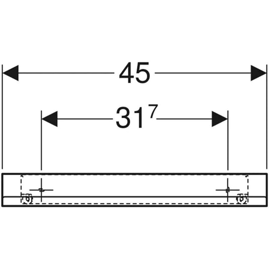 Geberit Wall Shelf 450mm White Matt | 502.326.01.3