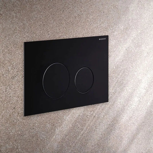 Geberit Sigma40 Round Dual Flush Plate Matt Black | 115.628.14.1