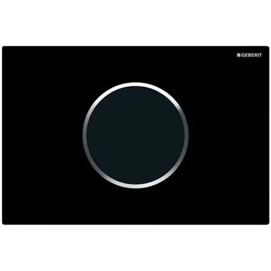 Geberit Sigma10 Mains Powered Dual Flush Plate Black & Chrome | 115.907.KM.6