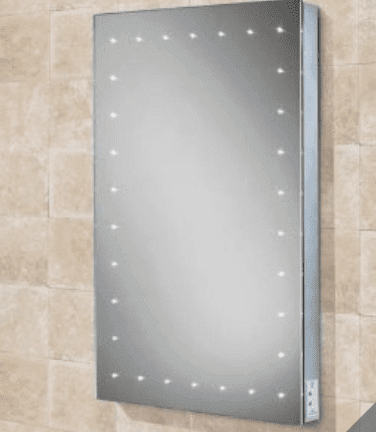 HIB Astral LED Mirror With Charging Socket - Chrome - Envy Bathrooms Ltd