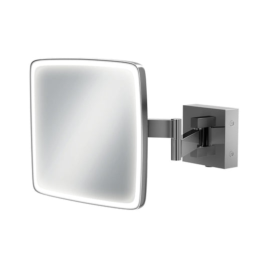 HIB Eclipse Square Magnifying Mirror - Chrome - Envy Bathrooms Ltd