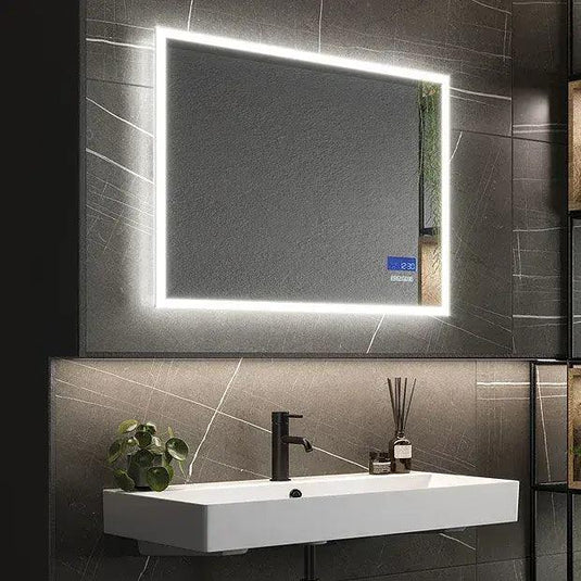 HIB Globe Plus 80 LED Bluetooth Mirror - Chrome - Envy Bathrooms Ltd