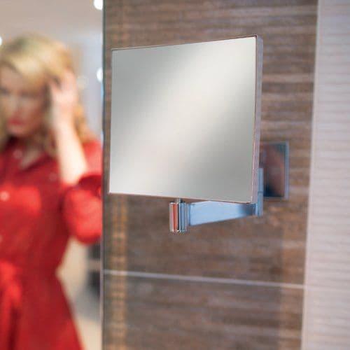 HIB Helix Square Magnifying Mirror - Chrome - Envy Bathrooms Ltd