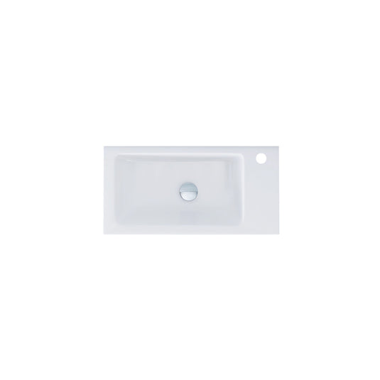 Imex 500mm Cloakroom Ceramic 12mm Basin One Tap Hole White | QU50-CLOAK - Envy Bathrooms Ltd