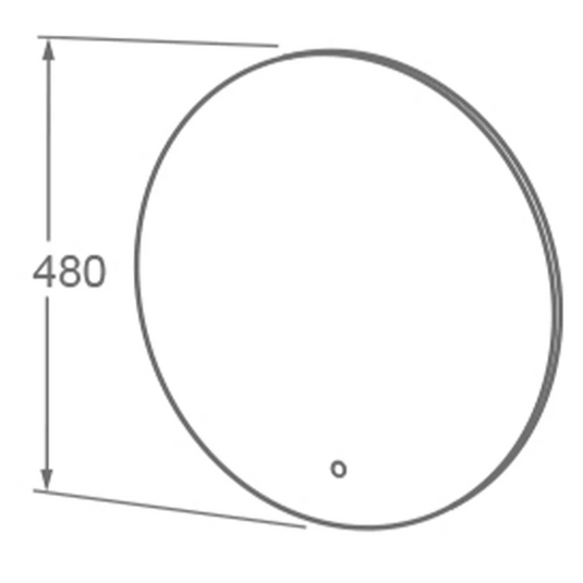 Imex Alma 480 Illuminated Mirror with Demista - FML2784-480 - Envy Bathrooms Ltd
