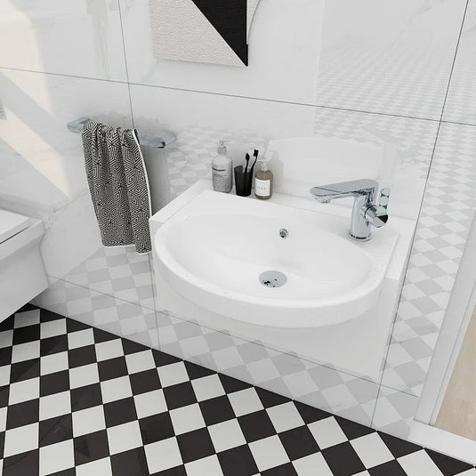 Imex Alma 500mm Semi Countertop Basin 210mm Projection One Tap Hole - LS10156B - Envy Bathrooms Ltd