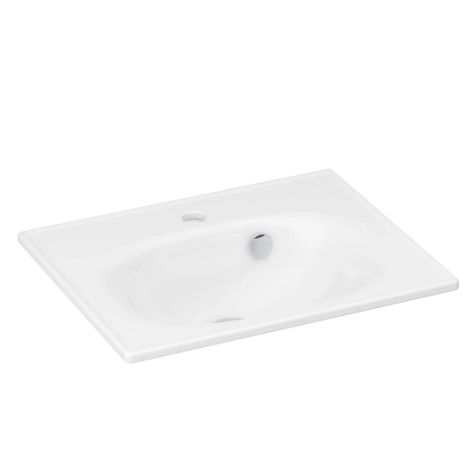 Imex Alma 500mm Slimline 1 Tap Hole Ceramic Basin - LF1923-500 - Envy Bathrooms Ltd