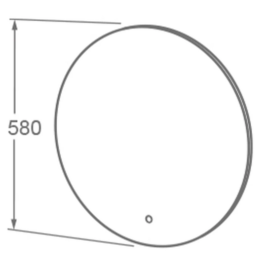 Imex Alma 580mm Round Illuminated Mirror with Demista - FML2784-580 - Envy Bathrooms Ltd