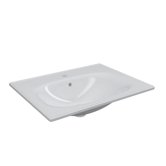 Imex Alma 600mm Slimline Ceramic Basin 1Th - LF1923-600 - Envy Bathrooms Ltd