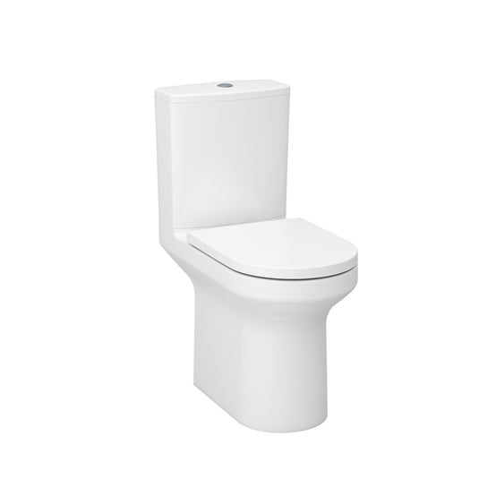 Imex Alma Rimless Open Back Close Coupled Pan 450mm High White | C10156ACR - Envy Bathrooms Ltd