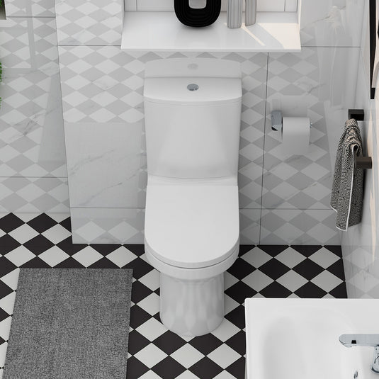 Imex Alma Rimless Open Back Close Coupled Pan 450mm High White | C10156ACR - Envy Bathrooms Ltd