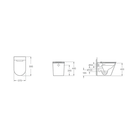 Imex Arco Back To Wall Smart Pan - CB1088ZR - Envy Bathrooms Ltd