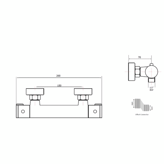 Imex Arco Bar Valve Only - BV055 - Envy Bathrooms Ltd