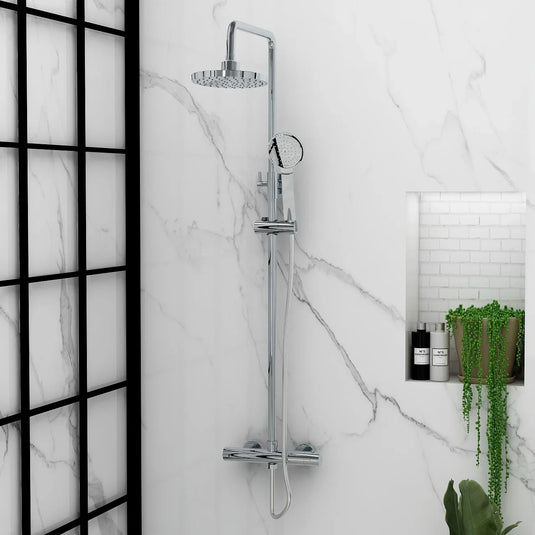 Imex Arco Dual Outlet Bar Valve with Integral Diverter with New Fixed and Adjustable Shower Heads - XCRRPDF - Envy Bathrooms Ltd