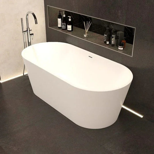 Imex Arco Slim 1700 x 800 Freestanding Bath Including Chrome Overflow and Pop Up Bath Waste - PB106SLIM - Envy Bathrooms Ltd