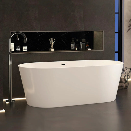 Imex Arco Slim 1700 x 800 Freestanding Bath Including Chrome Overflow and Pop Up Bath Waste - PB106SLIM - Envy Bathrooms Ltd