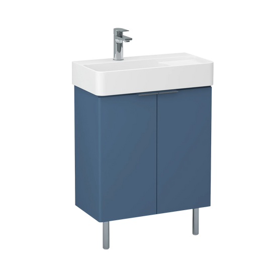 Imex Blade 600 x 310mm Floor Standing Vanity Unit - Matt Blue - FZFM2785-600-Q0003 - Envy Bathrooms Ltd