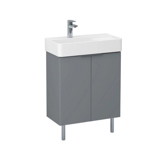 Imex Blade 600 x 310mm Floor Standing Vanity Unit - Matt Grey - FZFM2785-600-Q0004 - Envy Bathrooms Ltd