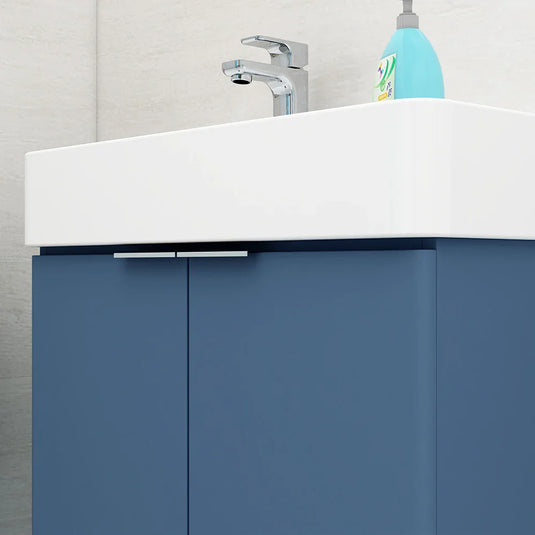 Imex Blade 600 x 310mm Wall Mounted Vanity Unit - Matt Blue - FZHM2785-600-Q0003 - Envy Bathrooms Ltd
