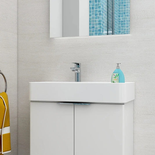 Imex Blade 600 x 310mm Wall Mounted Vanity Unit - Matt White - FZHM2785-600-Q0002 - Envy Bathrooms Ltd