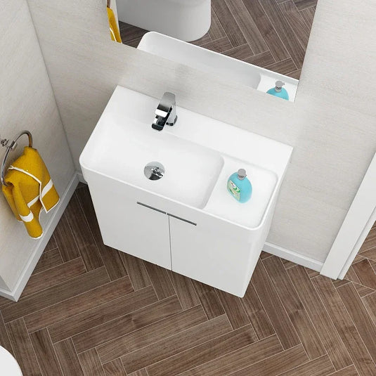 Imex Blade 600 x 310mm Wall Mounted Vanity Unit - Matt White - FZHM2785-600-Q0002 - Envy Bathrooms Ltd