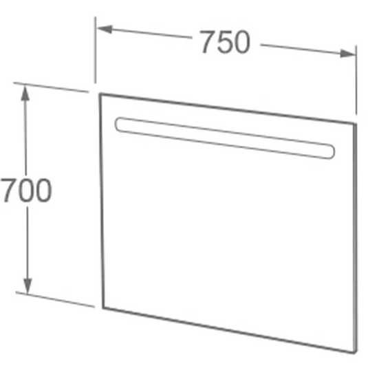 Imex Blade 750mm Illuminated Mirror with Demista - FML2785-750 - Envy Bathrooms Ltd