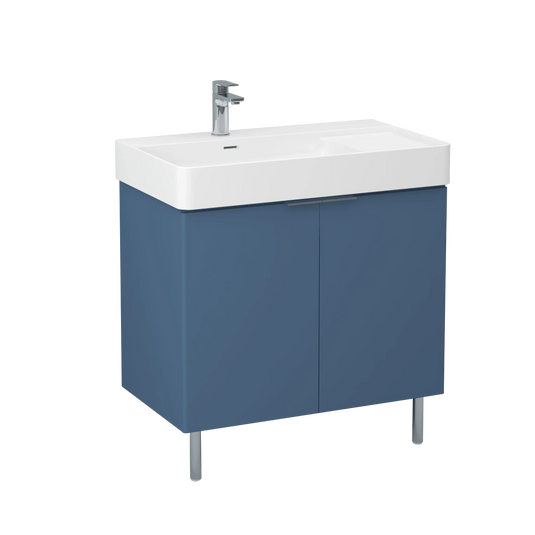 Imex Blade 800 x 460mm Floor Standing Vanity Unit - Matt Blue - FZFM2785-800-Q0003 - Envy Bathrooms Ltd