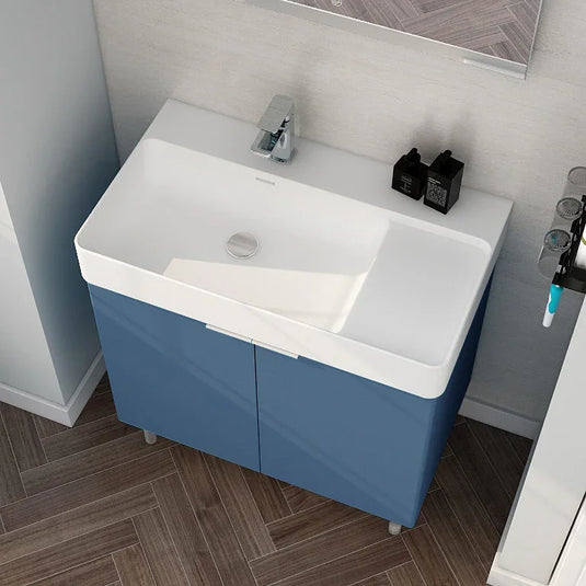 Imex Blade 800 x 460mm Floor Standing Vanity Unit - Matt Blue - FZFM2785-800-Q0003 - Envy Bathrooms Ltd