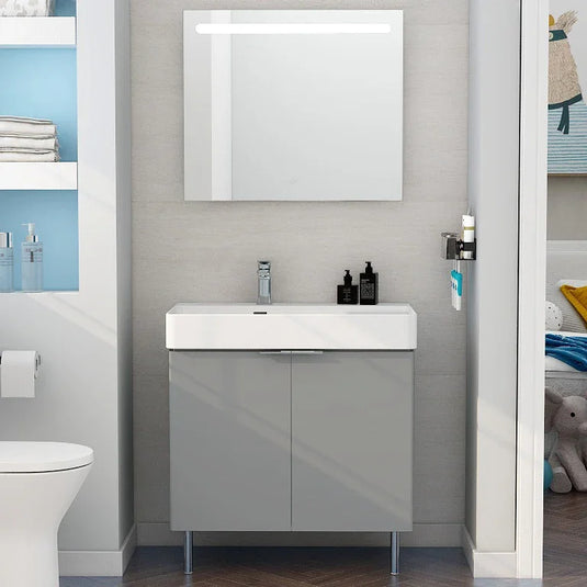 Imex Blade 800 x 460mm Floor Standing Vanity Unit- Matt Grey - FZFM2785-800-Q0004 - Envy Bathrooms Ltd