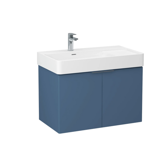 Imex Blade 800 x 460mm Wall Mounted Vanity Unit - Matt Blue - FZHM2785-800-Q0003 - Envy Bathrooms Ltd
